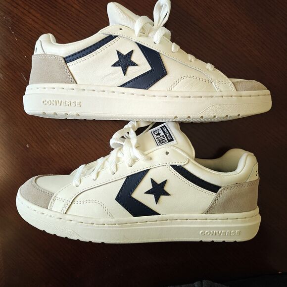 M8/W9.5 Converse Pro Blaze Classic Ox Low Sneakers Shoes White/Navy - Picture 2 of 8